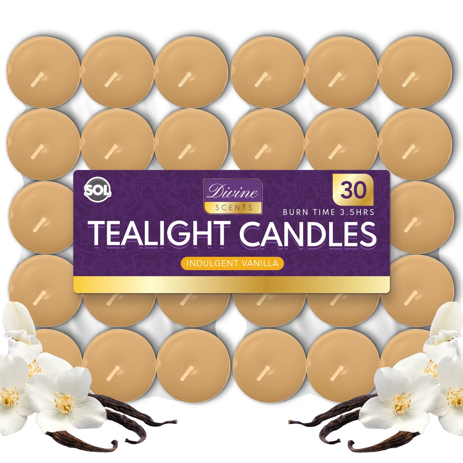 15-30Pk Scented Tea Lights Candles | Various Perfumes 3.5 Hour Burn Tealights