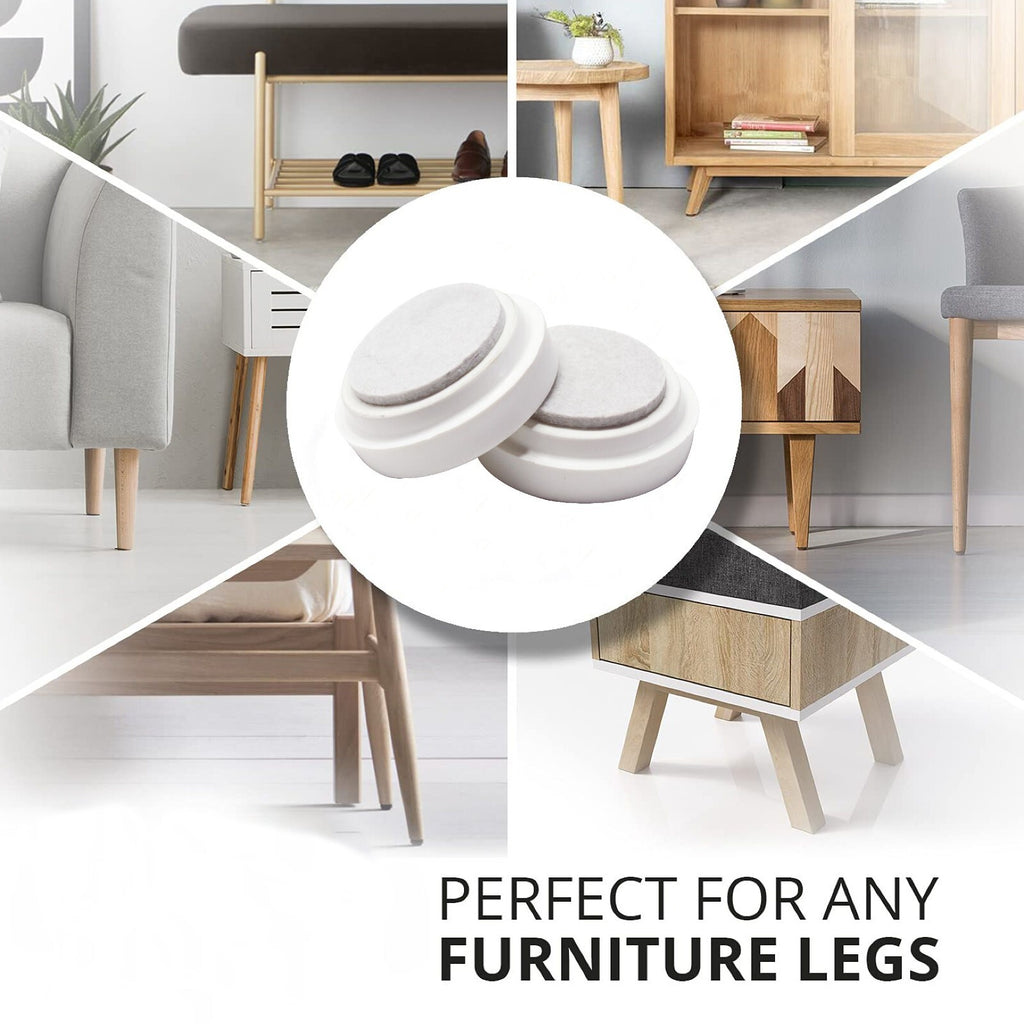 Castor Cup Floor Protector Large White Wooden Tile Protector Carpet Floor 66Mm