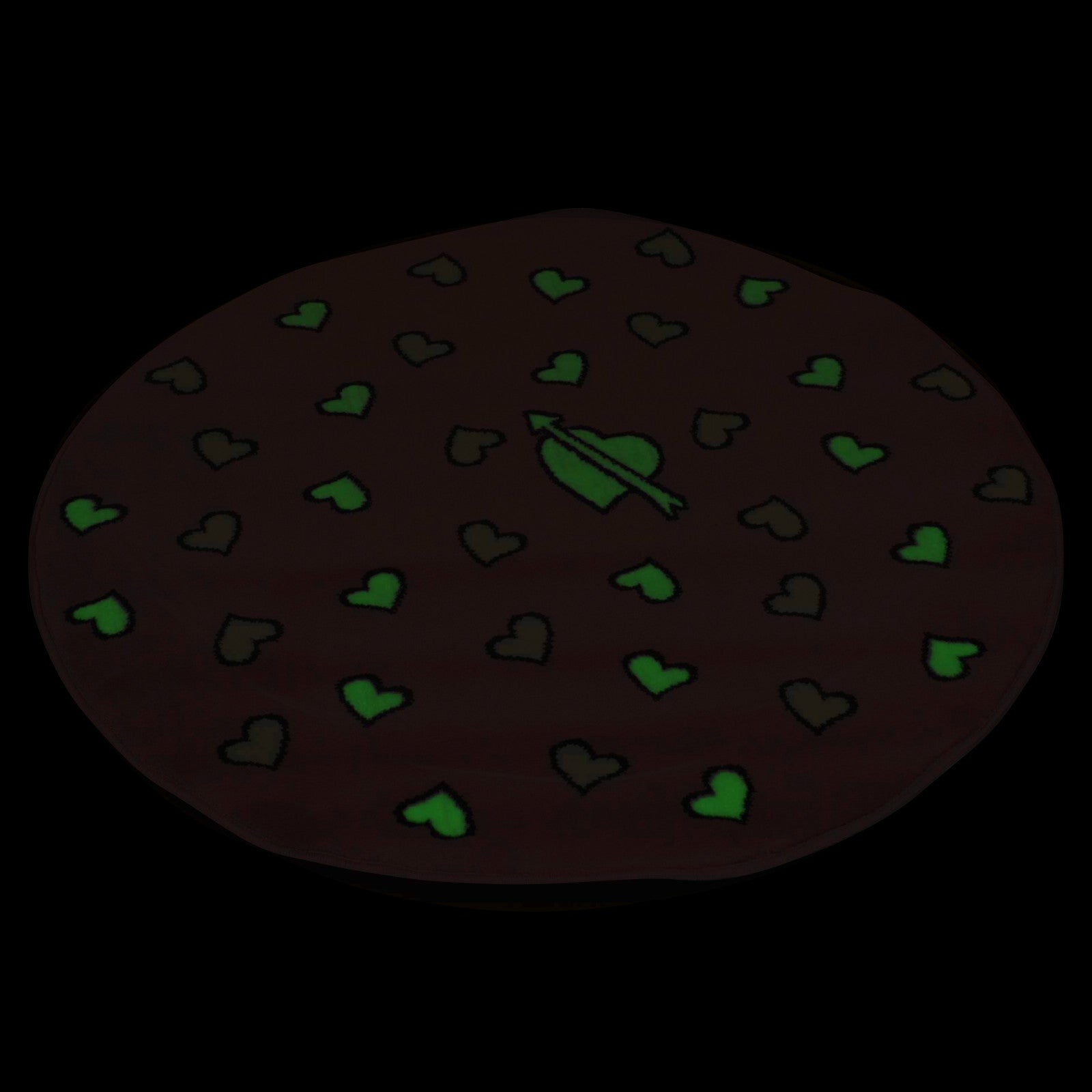 100Cm Glow in the Dark Rug round Circle Kids Bedroom Playroom Plantation Mat NEW