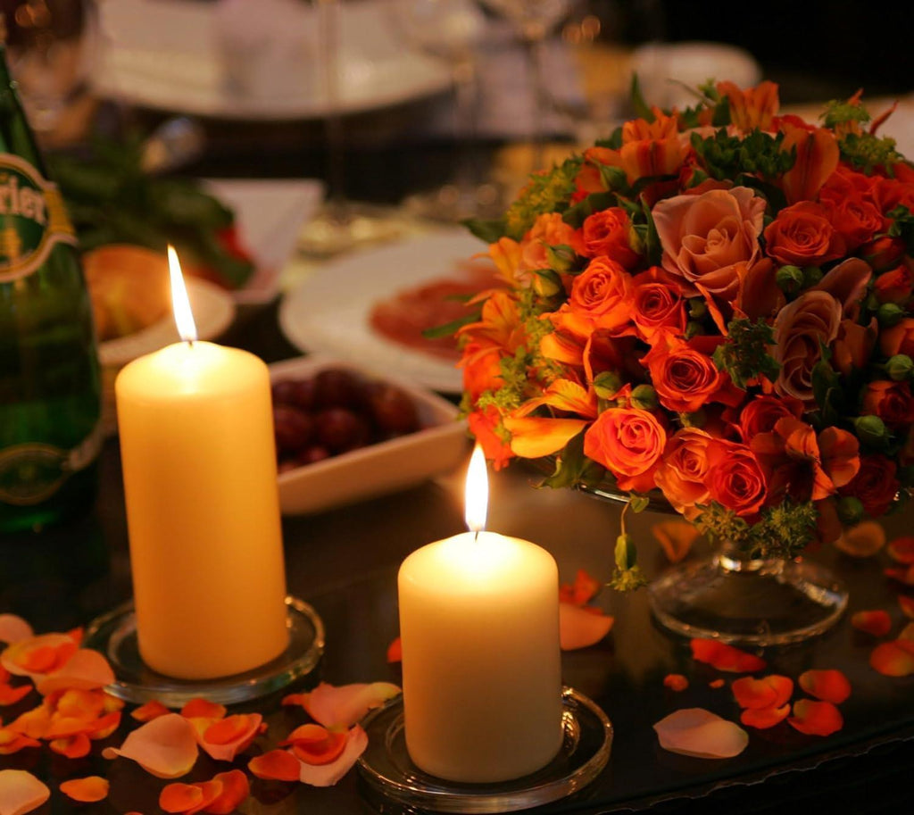 LARGE CHURCH PILLAR CANDLES IVORY WEDDING HOME DECOR 60 X 115 MM PACK of 6