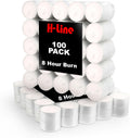 100 Tea Night Lights Candles 8 HOUR LONG BURN Unscented Tealights Nightlight 8HR