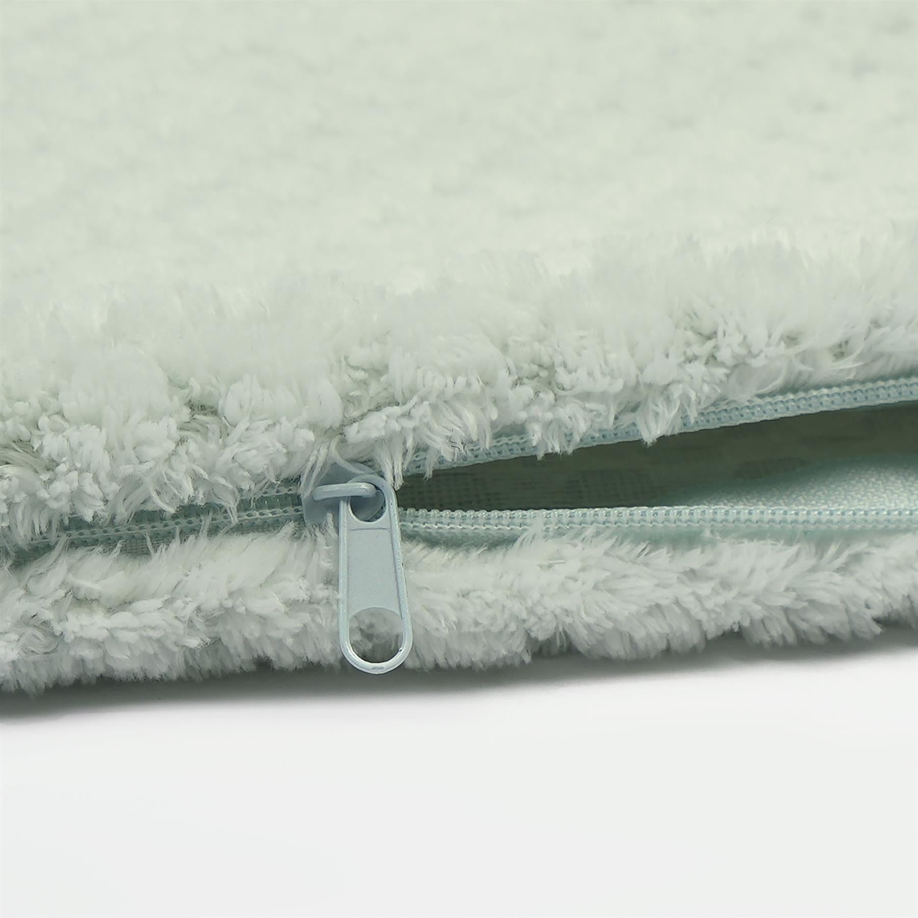 Brentfords Waffle Cushion Covers Popcorn Fleece Set of 2 Pack Sofa - 18" X 18