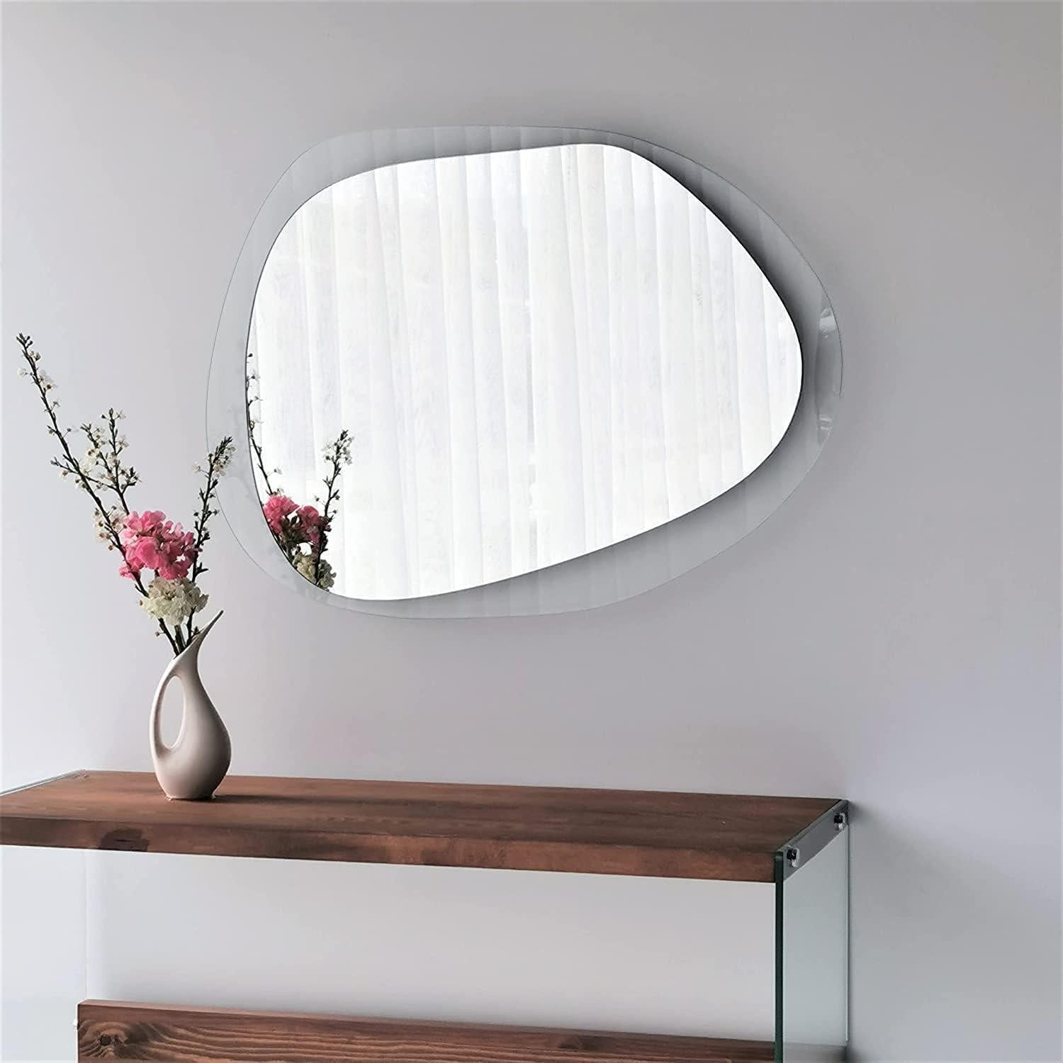 Wall Mirror with Clear Rear Glass Gozos Modern Industrial Marzagon Mirror