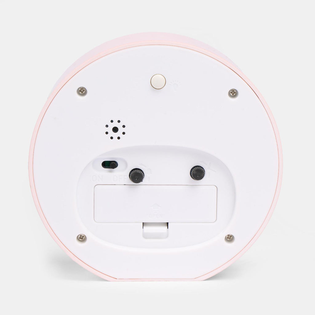 Kids Small Wall Clock Bedside Home Decor round Face Bedroom Quartz Rabbit Space