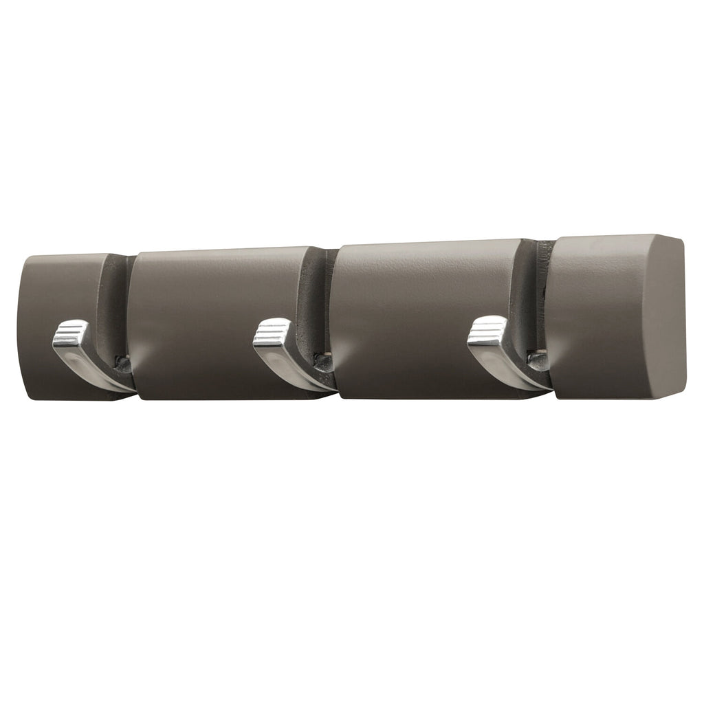 4 5 6 Concealed Door Hook Coat Hanging Storage Wall Mounted - Dark Grey Brown