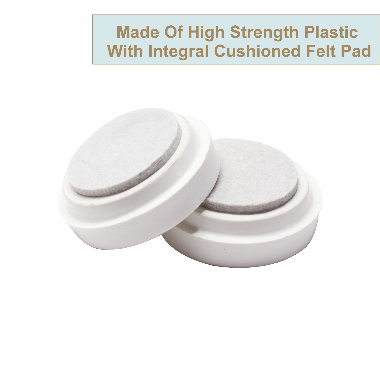 Castor Cup Floor Protector Large White Wooden Tile Protector Carpet Floor 66Mm